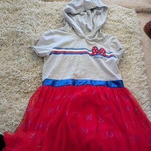 Disney Minnie Mouse Gray Hooded Dress